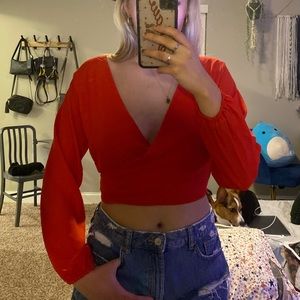 Cropped red top!